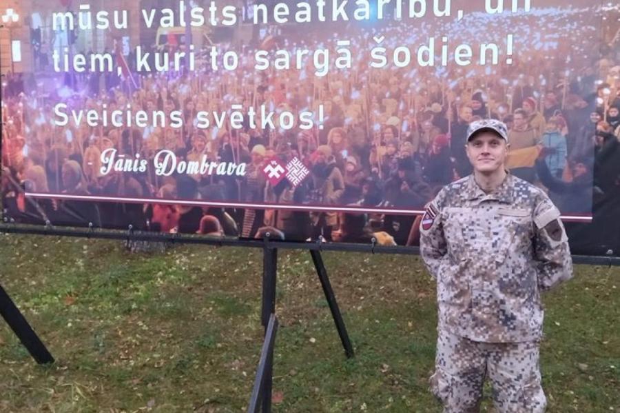 Военизированный Домбрава поздравил Латвию и Украину с Днем Победы