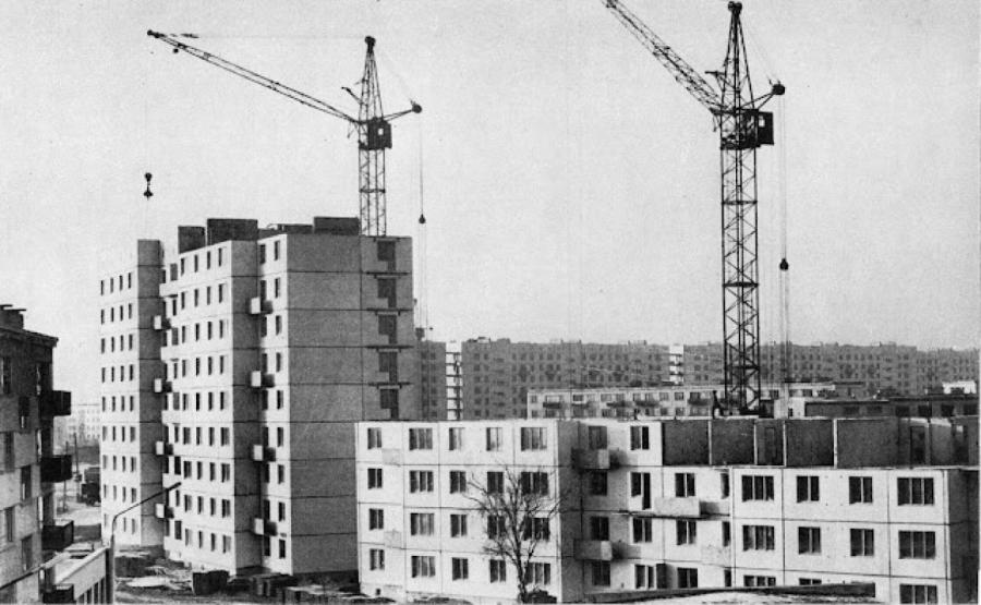 70-е годы. Строятся дома на улице Стирну. 70-е годы. Строятся дома на улице Стирну.