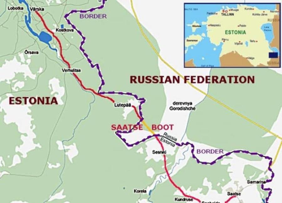 Саатсеский сапог на границе Эстонии и России. Саатсеский сапог на границе Эстонии и России.